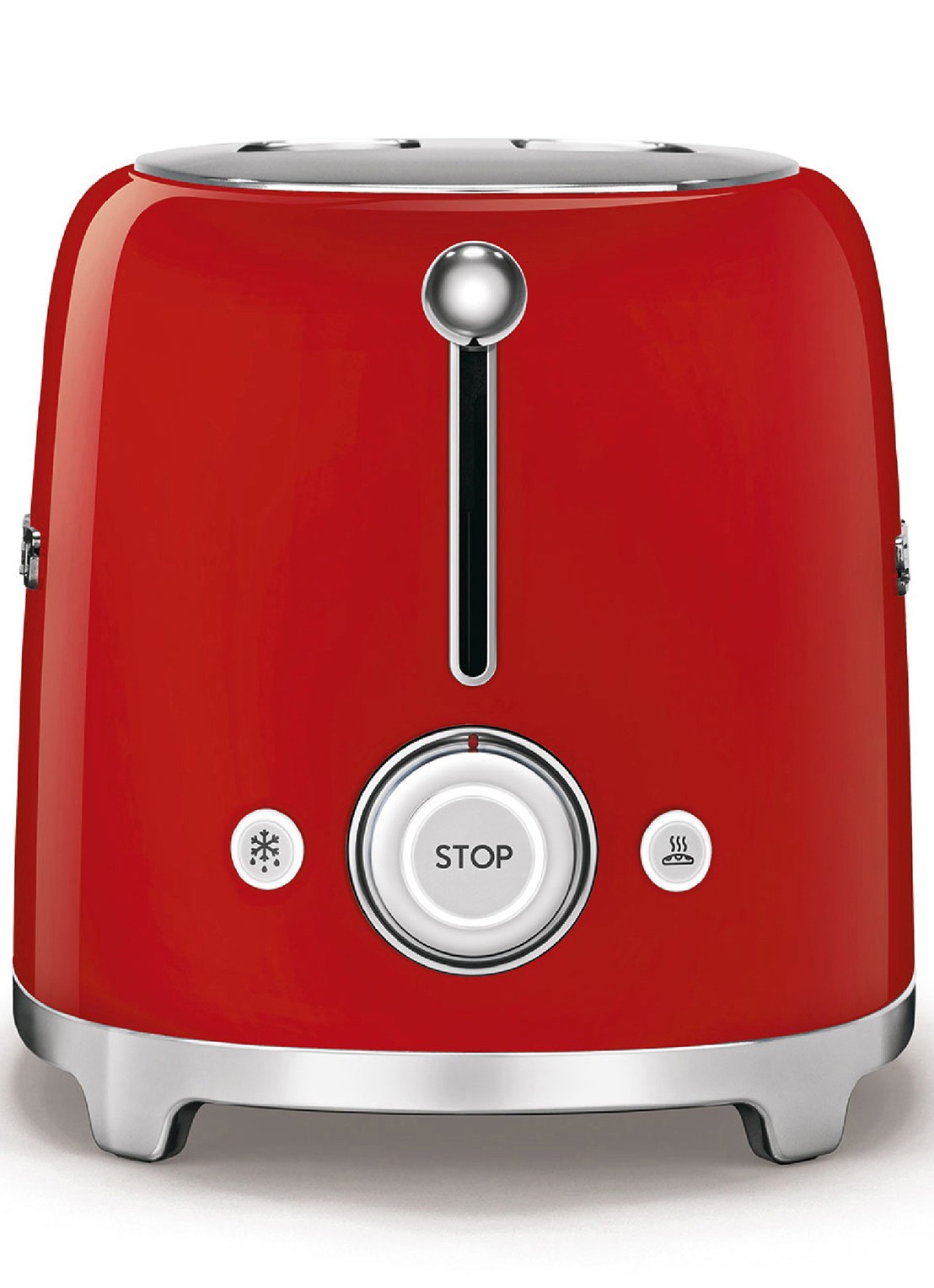 SMEG 50's Style broodrooster 2-slots extra lang TSF02RDEU  - achterkant rood