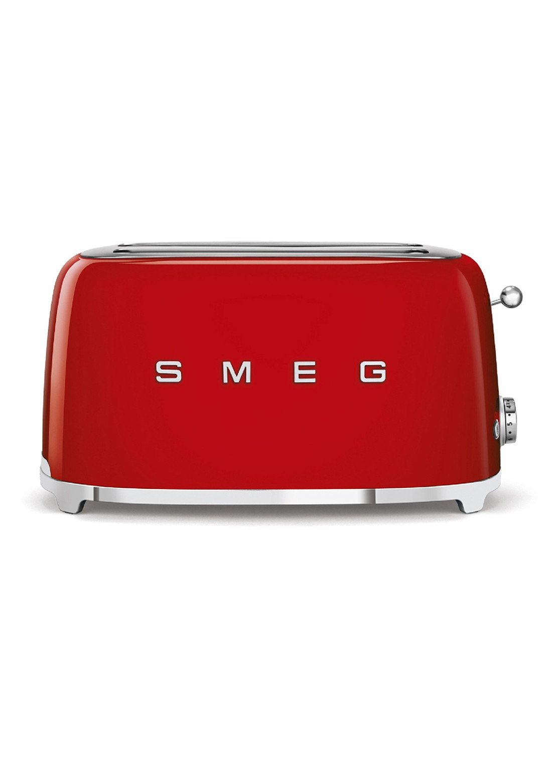 SMEG 50's Style broodrooster 2-slots extra lang TSF02RDEU  - voorkant 2 rood