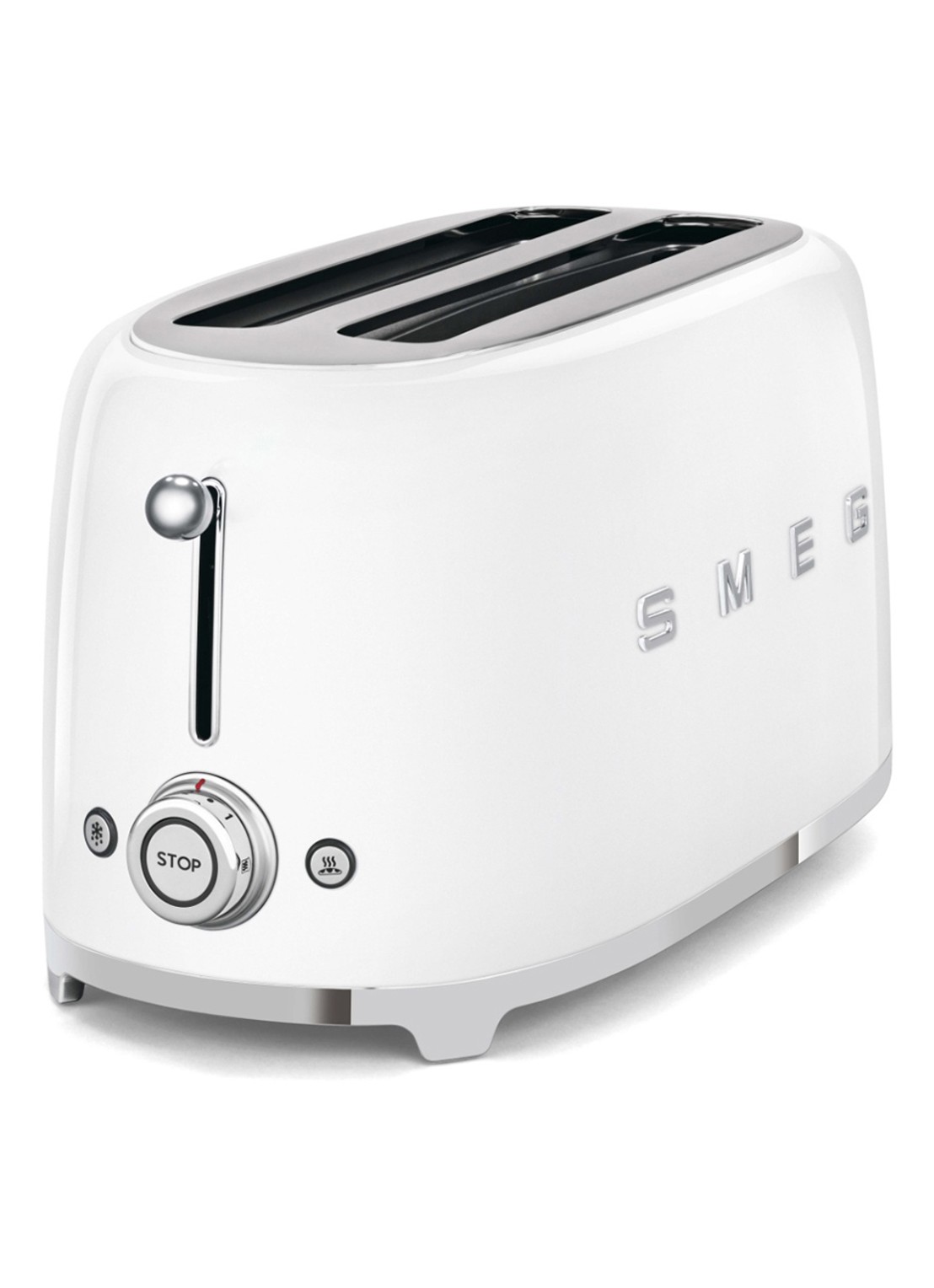 SMEG 50's Style broodrooster 2-slots extra lang TSF02WHEU  - voorkant 4 wit