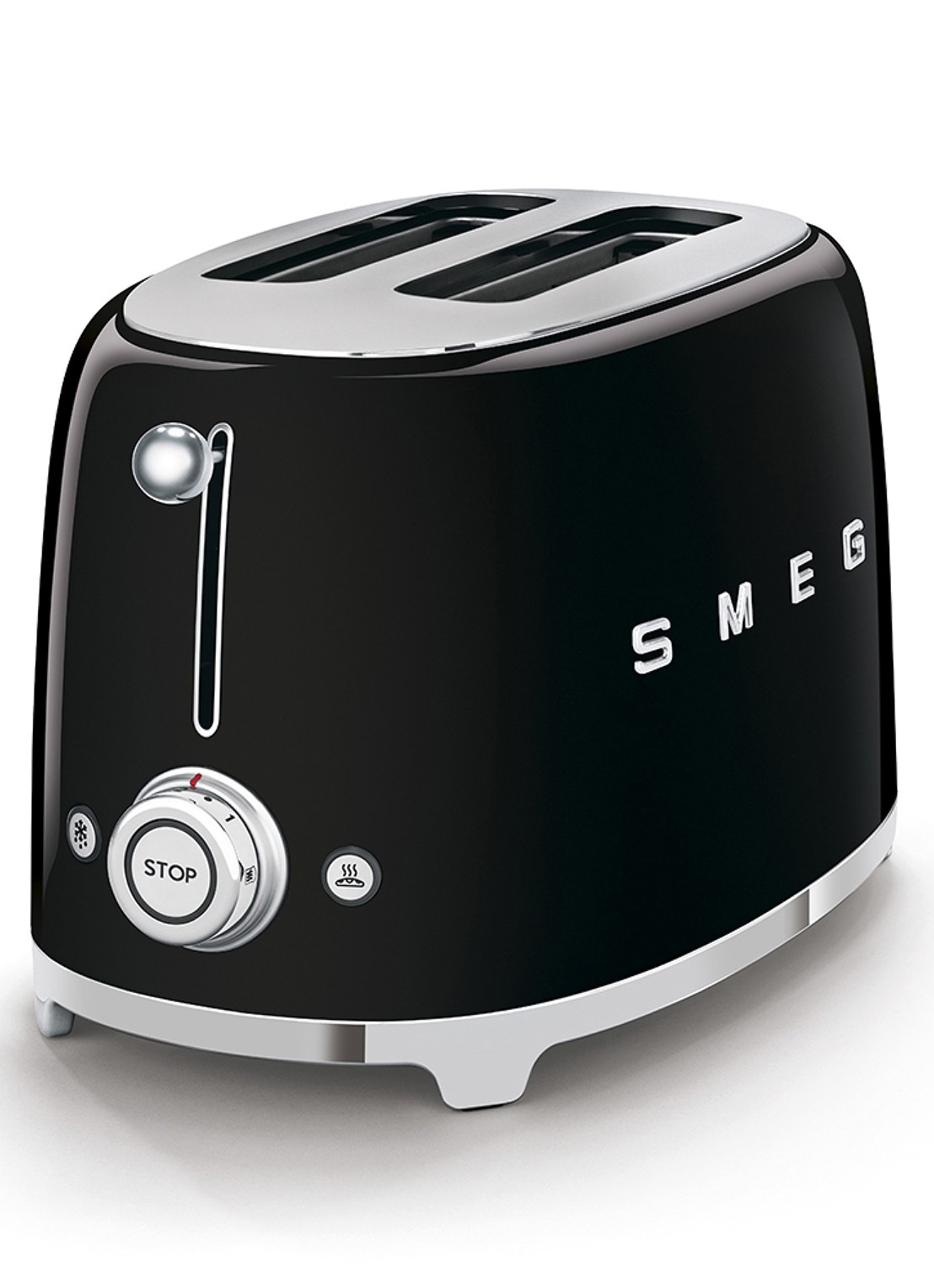 SMEG 50's Style broodrooster 2-slots TSF01BLEU - voorkant 2 zwart