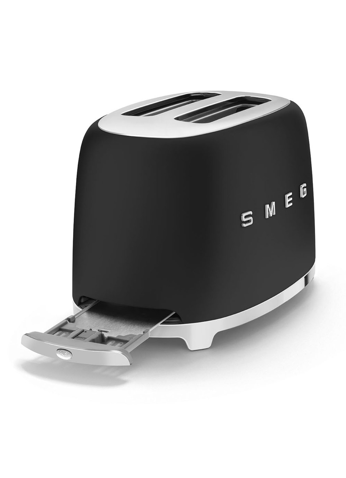 SMEG 50's Style broodrooster 2-slots TSF01BLMEU - detail mat zwart