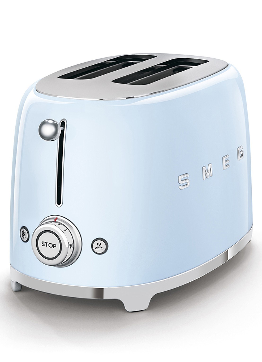SMEG 50's Style broodrooster 2-slots TSF01PBEU - voorkant 4 pastelblauw