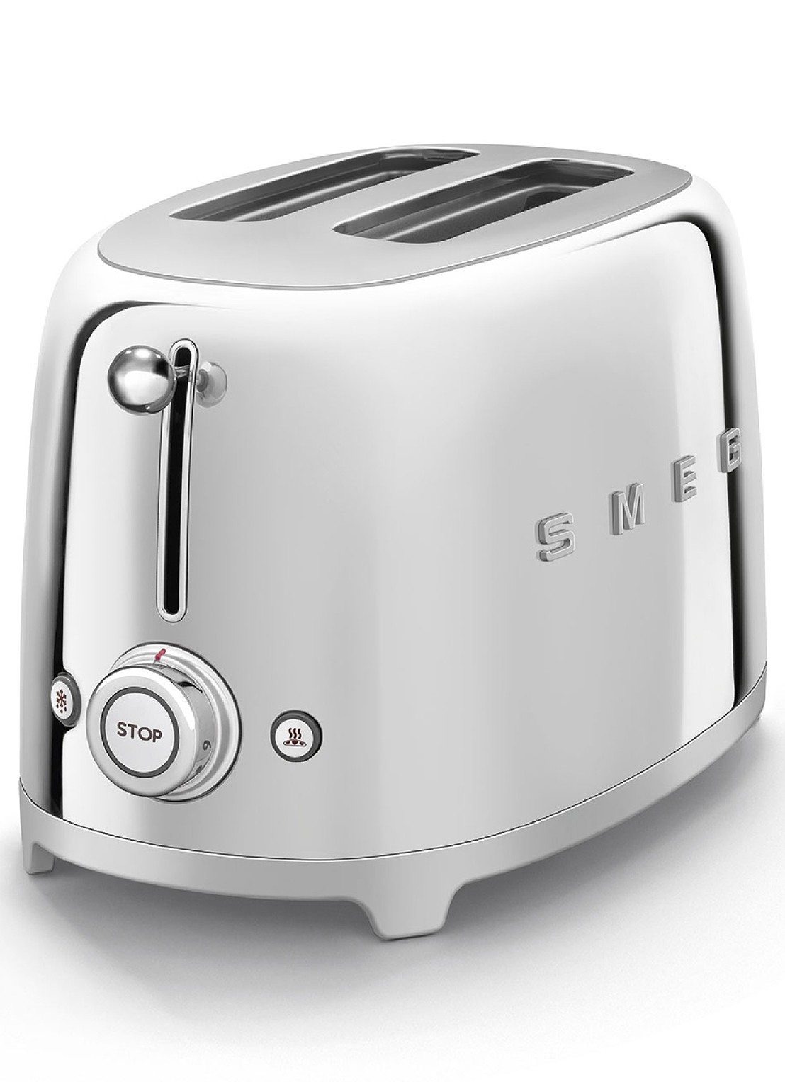 SMEG 50's Style broodrooster 2-slots TSF03CREU - voorkant 4 steel