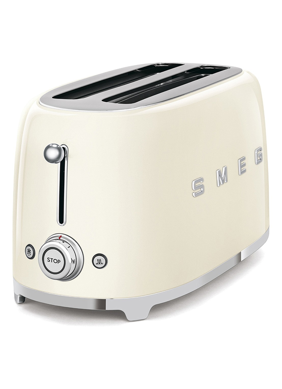 SMEG 50's Style broodrooster 2-slots - voorkant 2 crème
