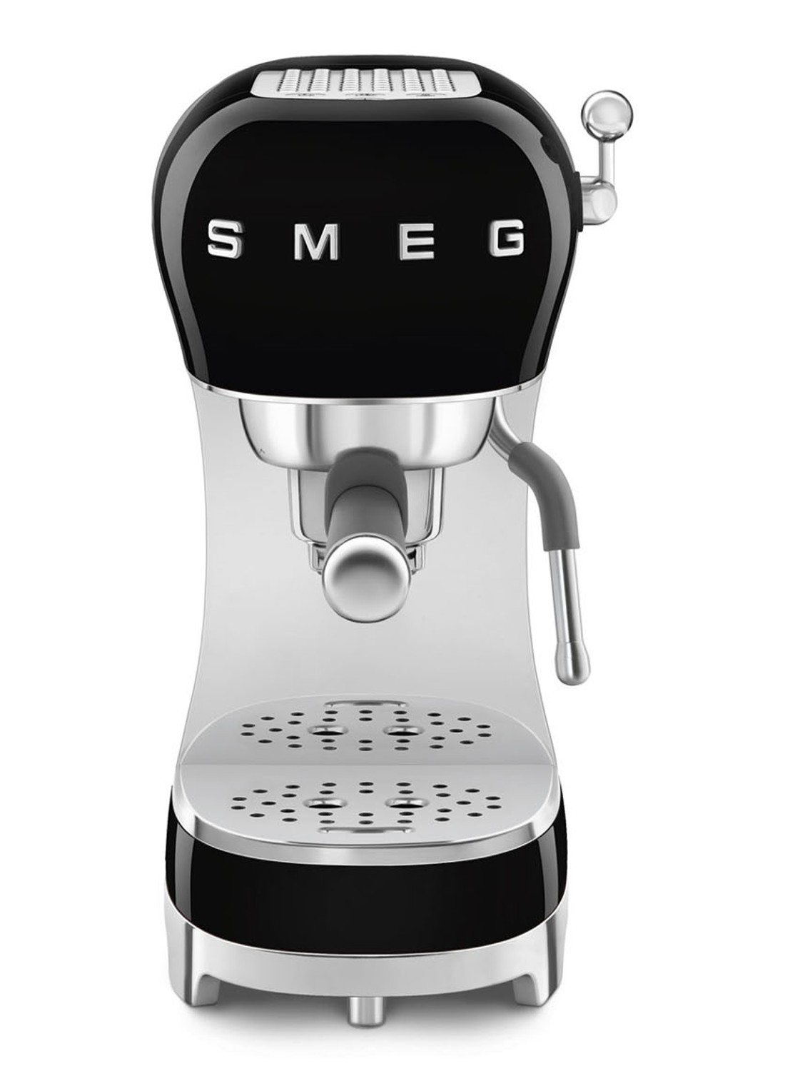 SMEG 50's Style espressomachine ECF02BLEU - voorkant 3 zwart