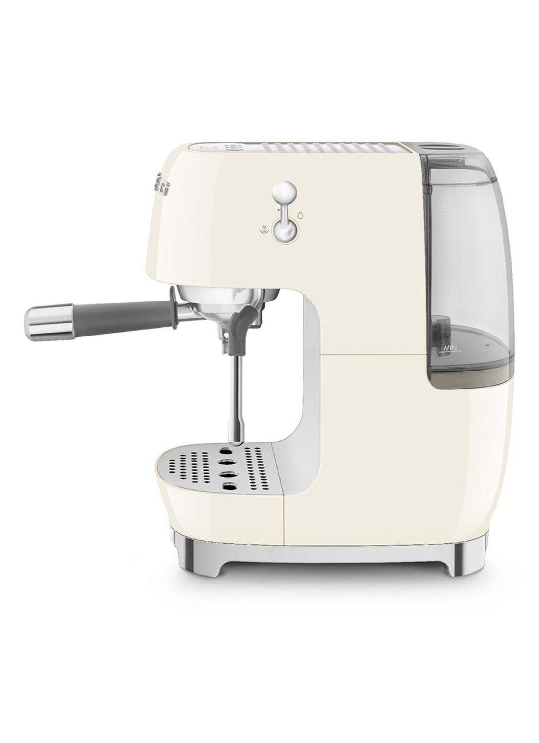 SMEG 50's Style handmatige espressomachine ECF03 - achterkant 4 beige