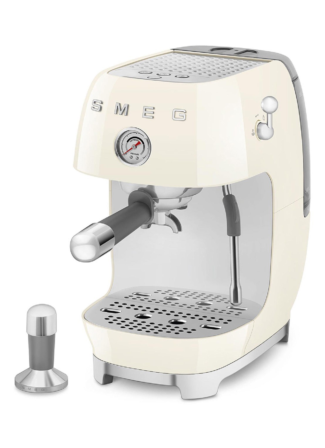 SMEG 50's Style handmatige espressomachine ECF03 - voorkant 2 beige