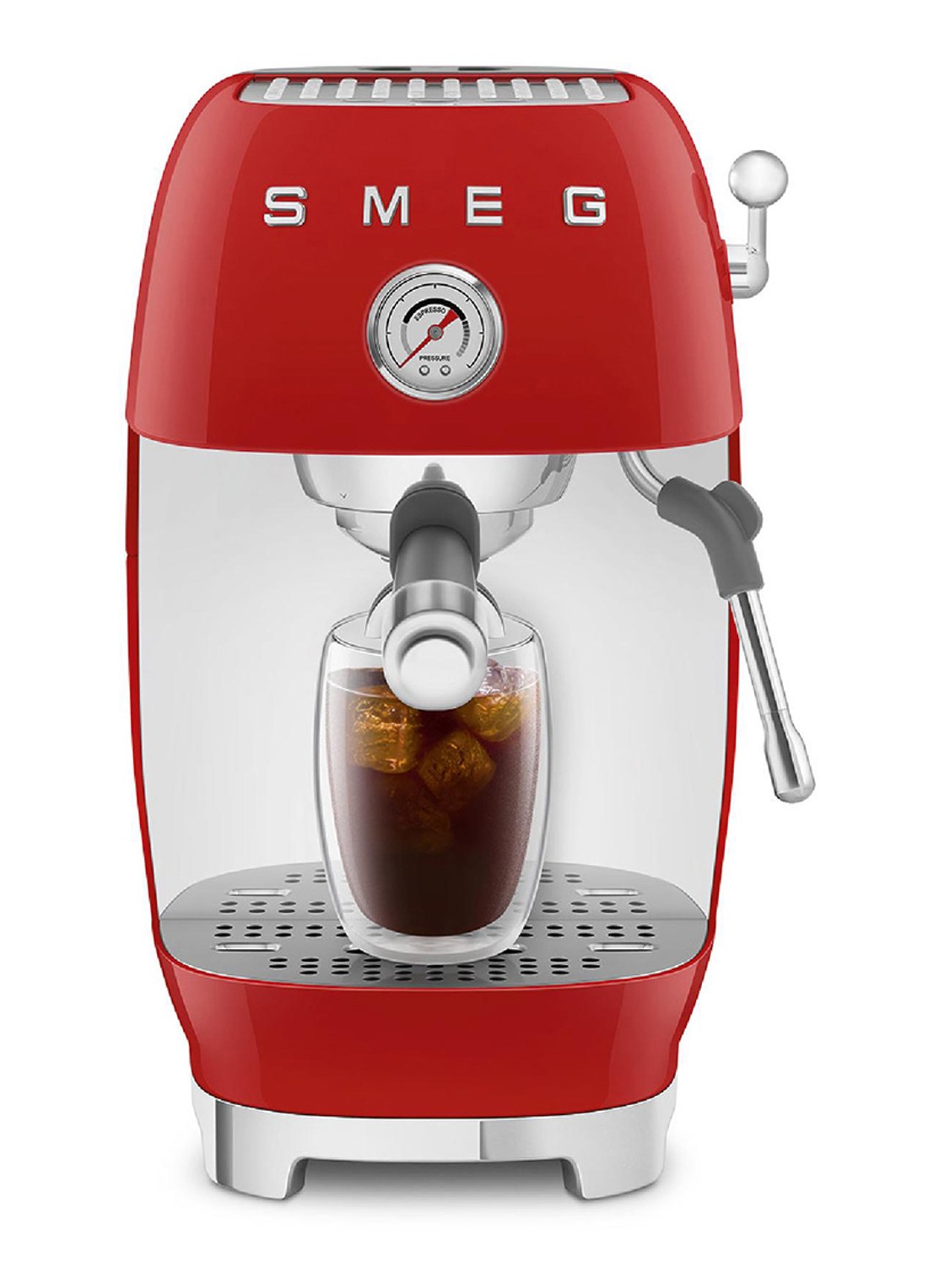 SMEG 50's Style handmatige espressomachine ECF03 - detail 4 rood