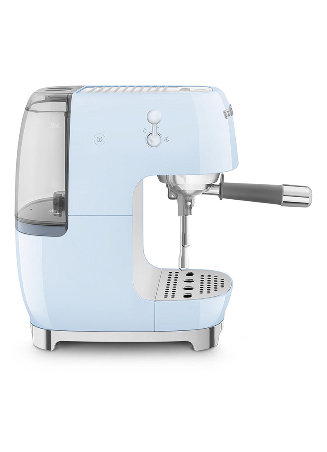 SMEG 50's Style handmatige espressomachine ECF03 - achterkant lichtblauw