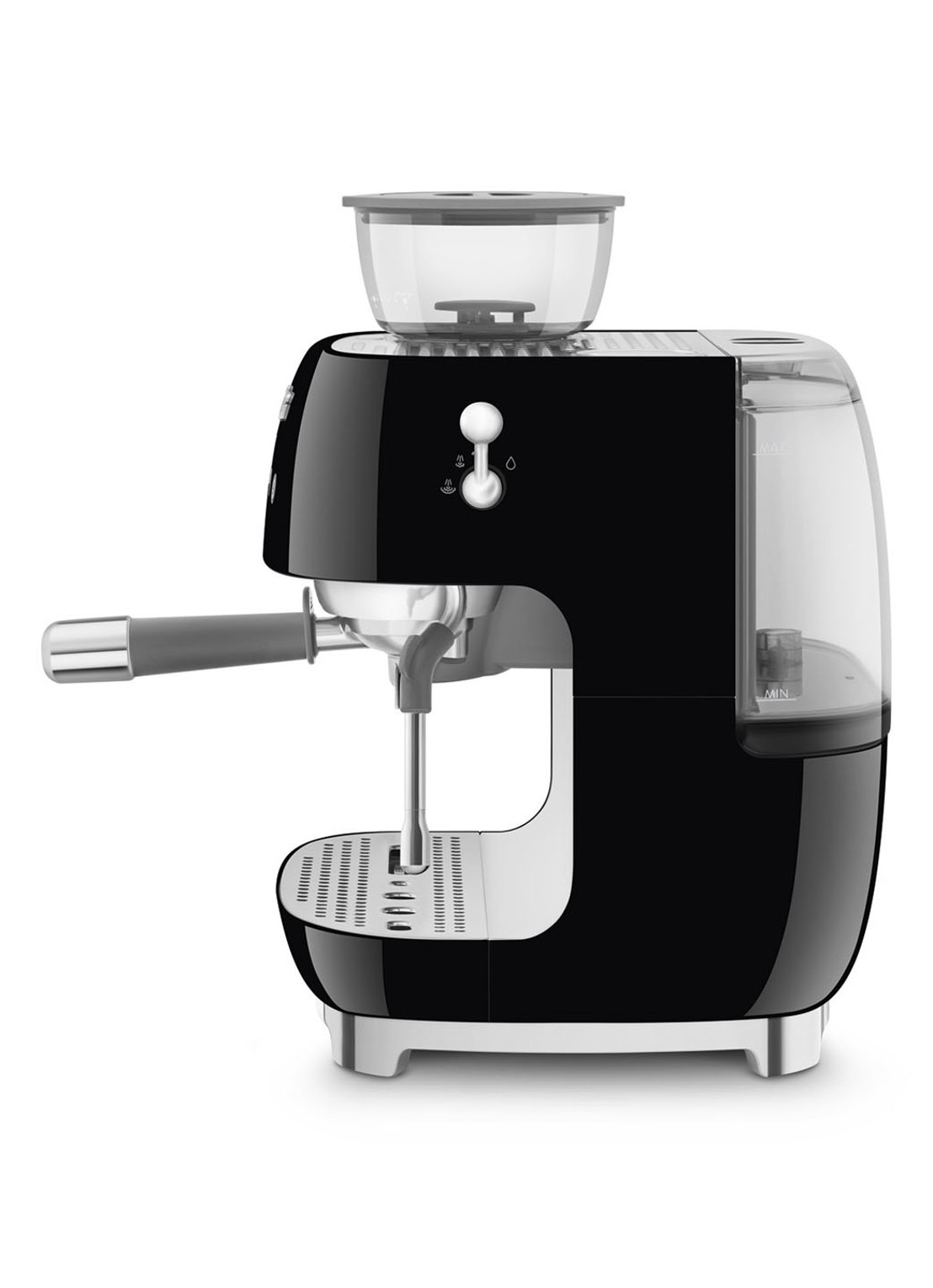 SMEG 50's Style handmatige espressomachine EGF03BLEU - achterkant zwart