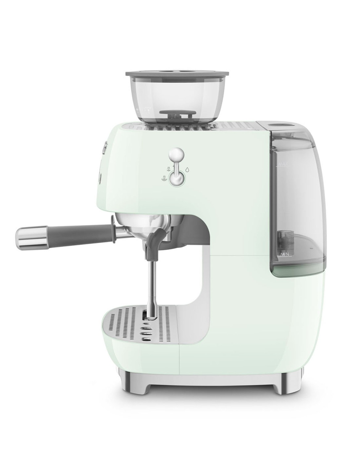 SMEG 50's Style handmatige espressomachine EGF03PGEU - achterkant 2 watergroen