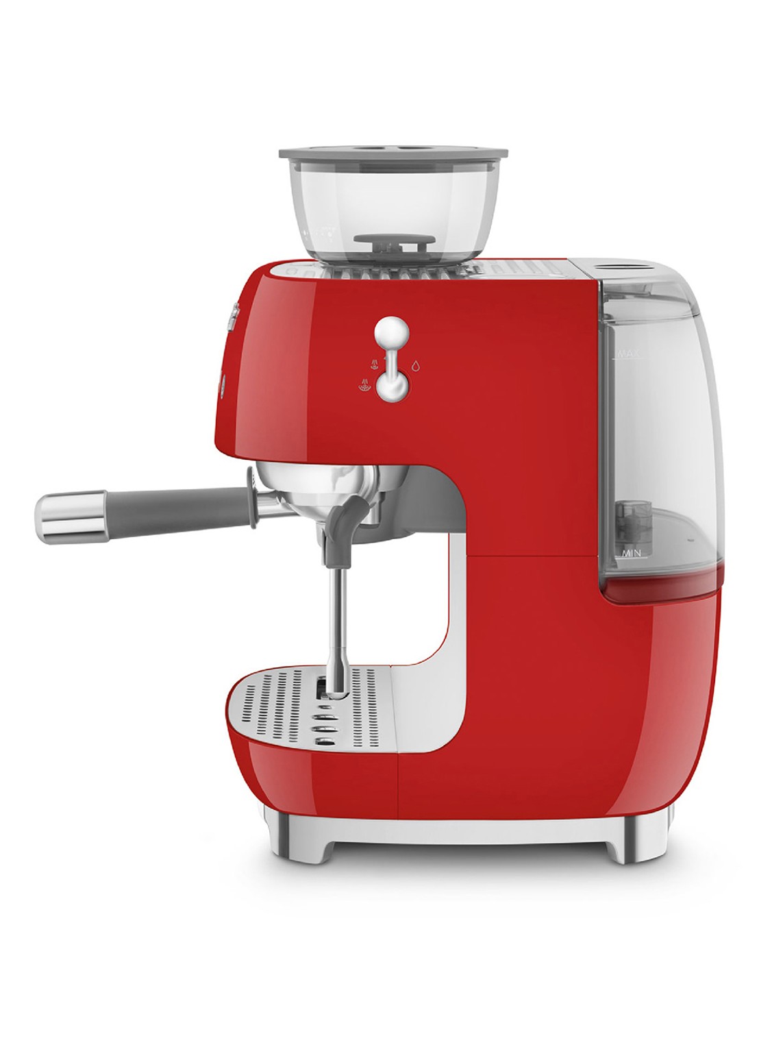 SMEG 50's Style handmatige espressomachine EGF03RDEU - achterkant 2 rood