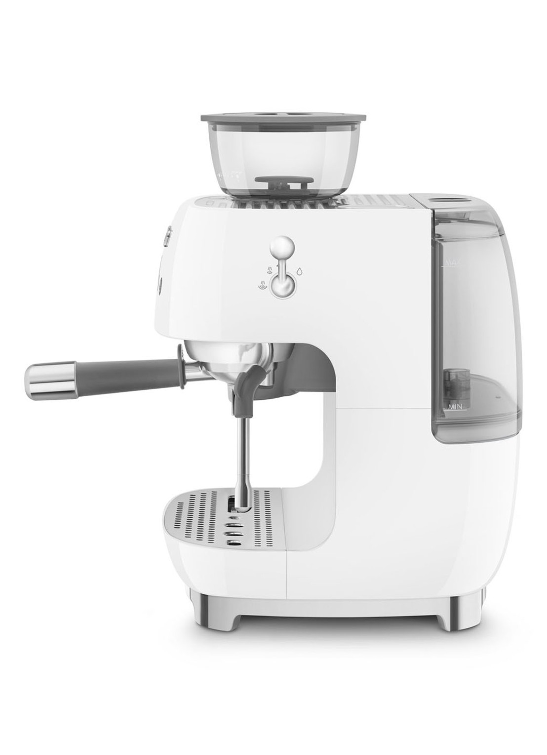 SMEG 50's Style handmatige espressomachine EGF03WHEU - achterkant wit