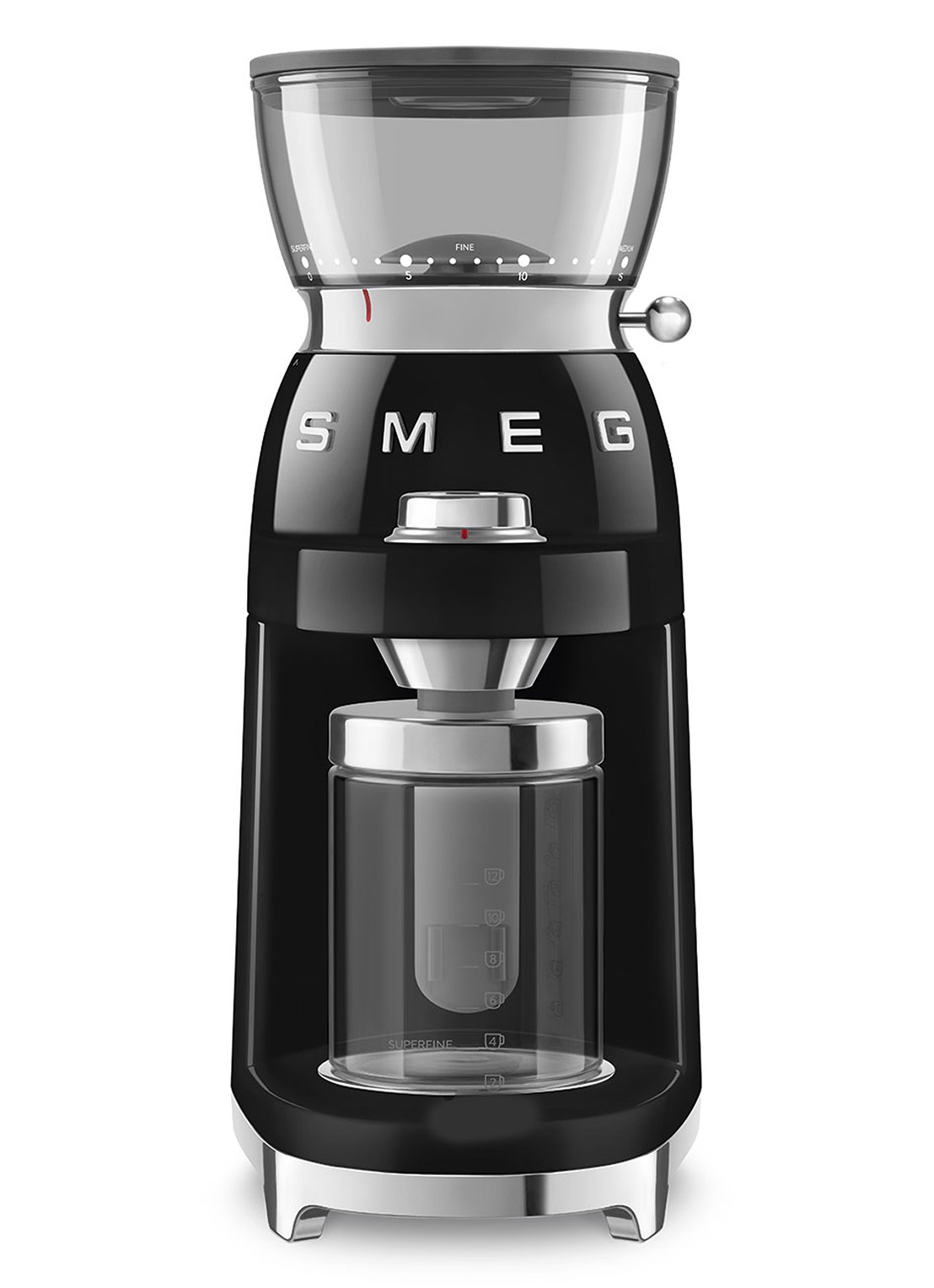 SMEG 50's Style koffiemolen CGF03 - voorkant 3 zwart