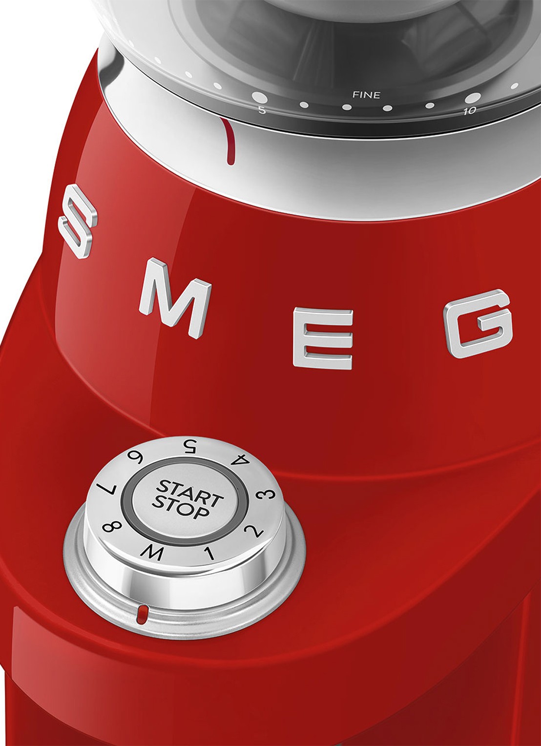 SMEG 50's Style koffiemolen CGF03 - detail 3 rood
