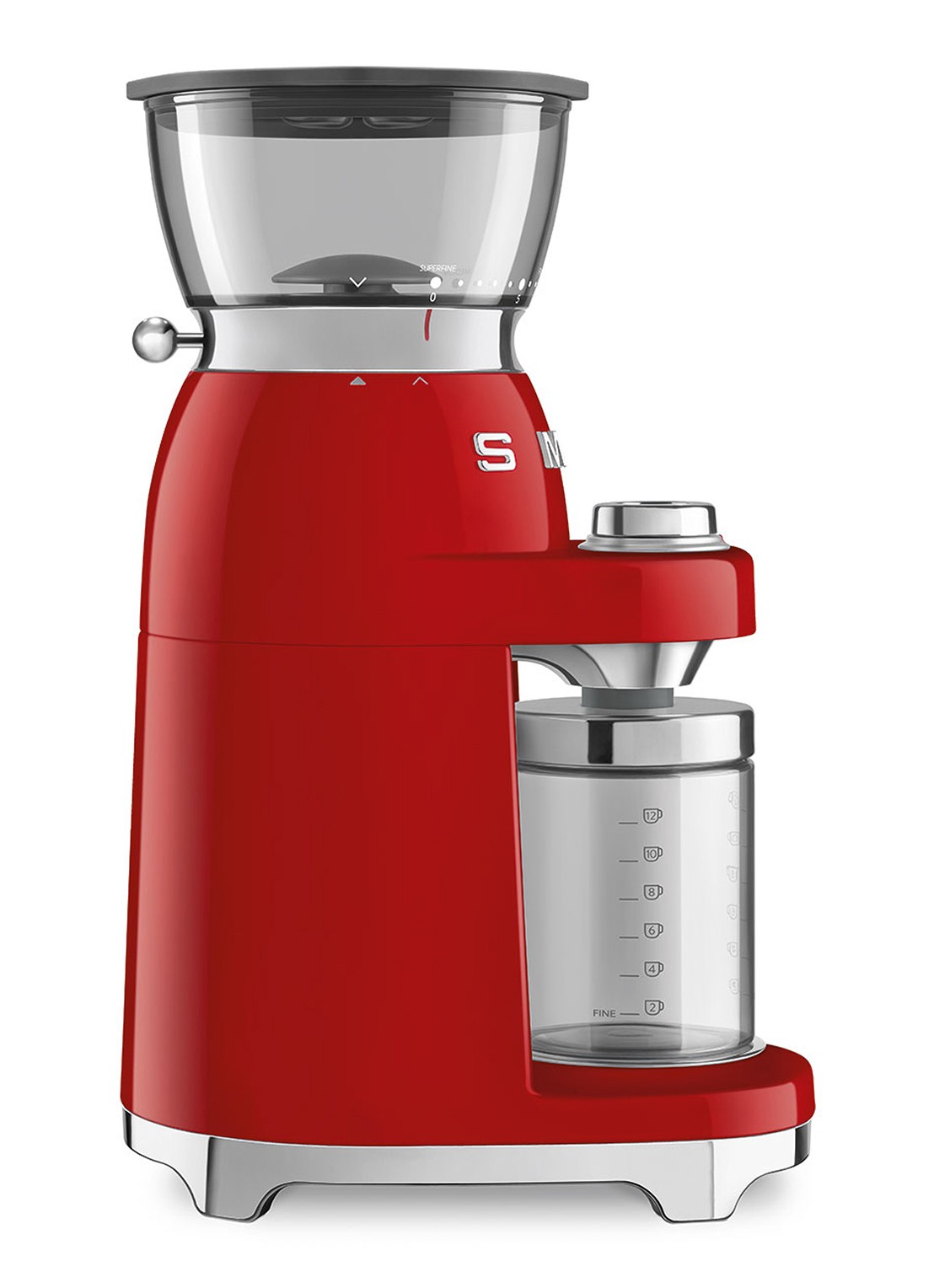SMEG 50's Style koffiemolen CGF03 - voorkant 2 rood