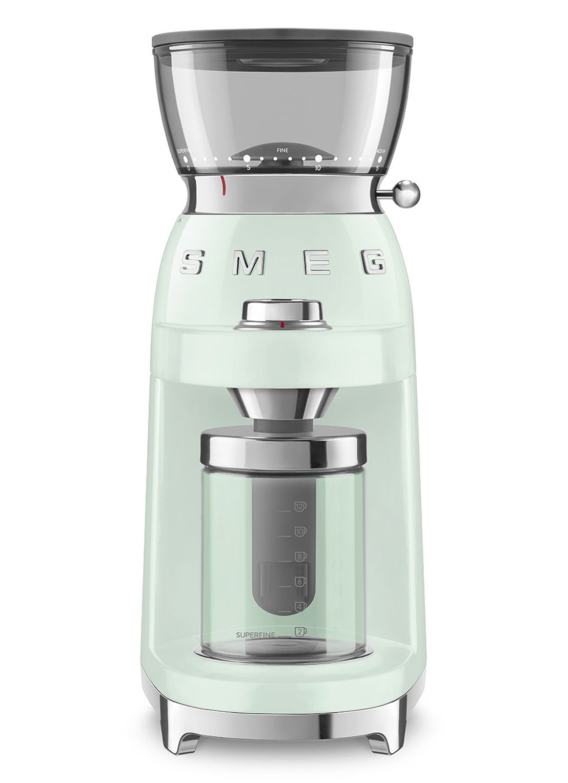 SMEG 50's Style koffiemolen CGF03 - voorkant 3 mint
