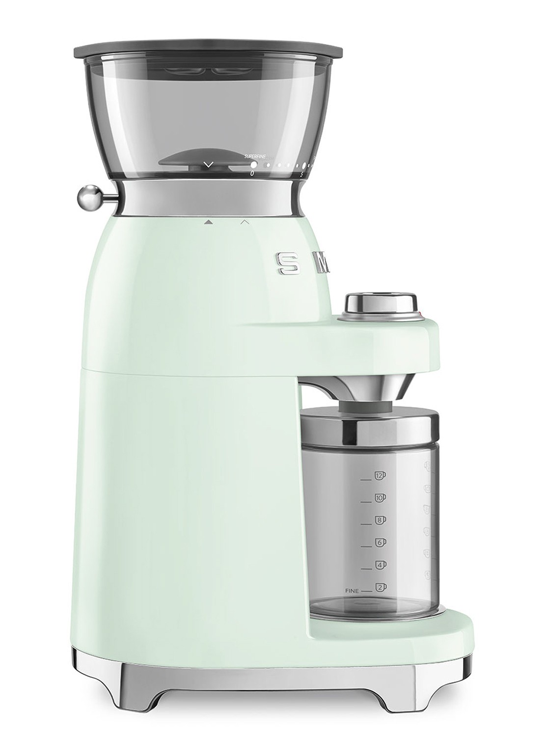 SMEG 50's Style koffiemolen CGF03 - voorkant 4 mint