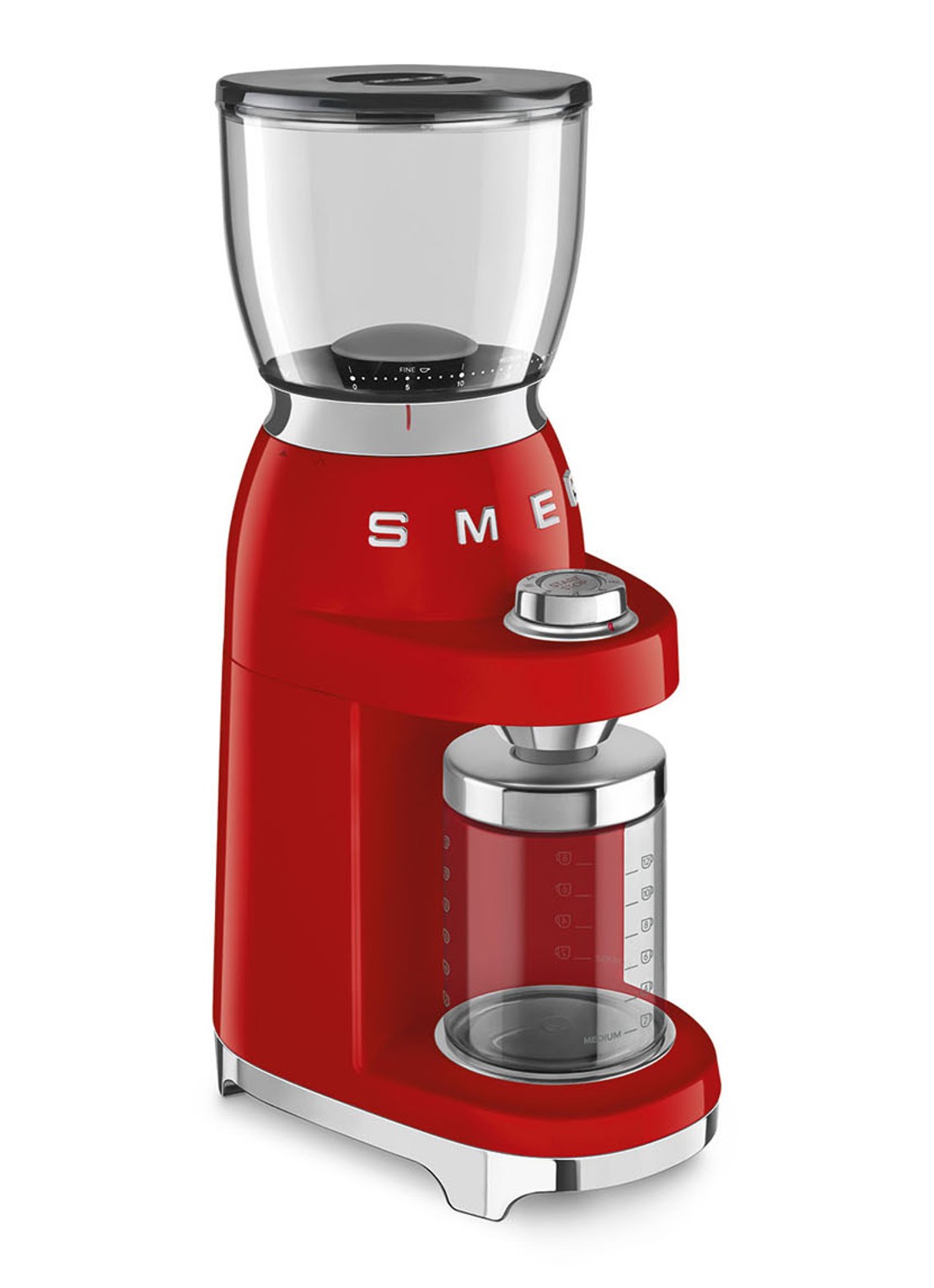 SMEG 50's Style koffiemolen CGF11RDEU - detail 2 rood