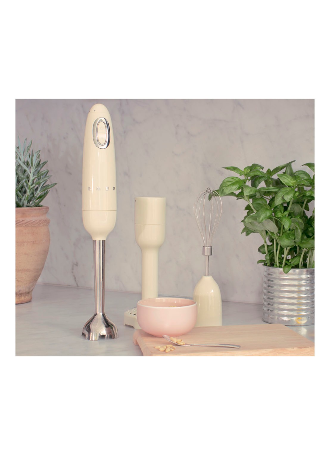 SMEG 50's Style staafmixer set HBF22CREU - detail 4 creme