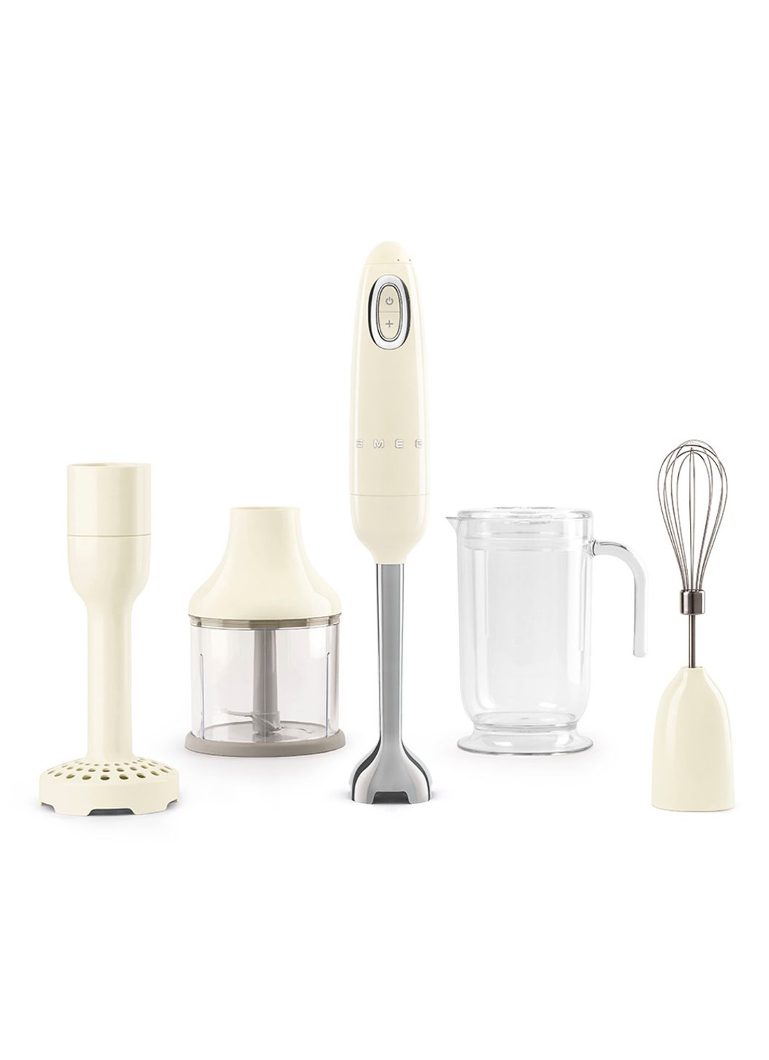 SMEG 50's Style staafmixer set HBF22CREU - voorkant 6 creme