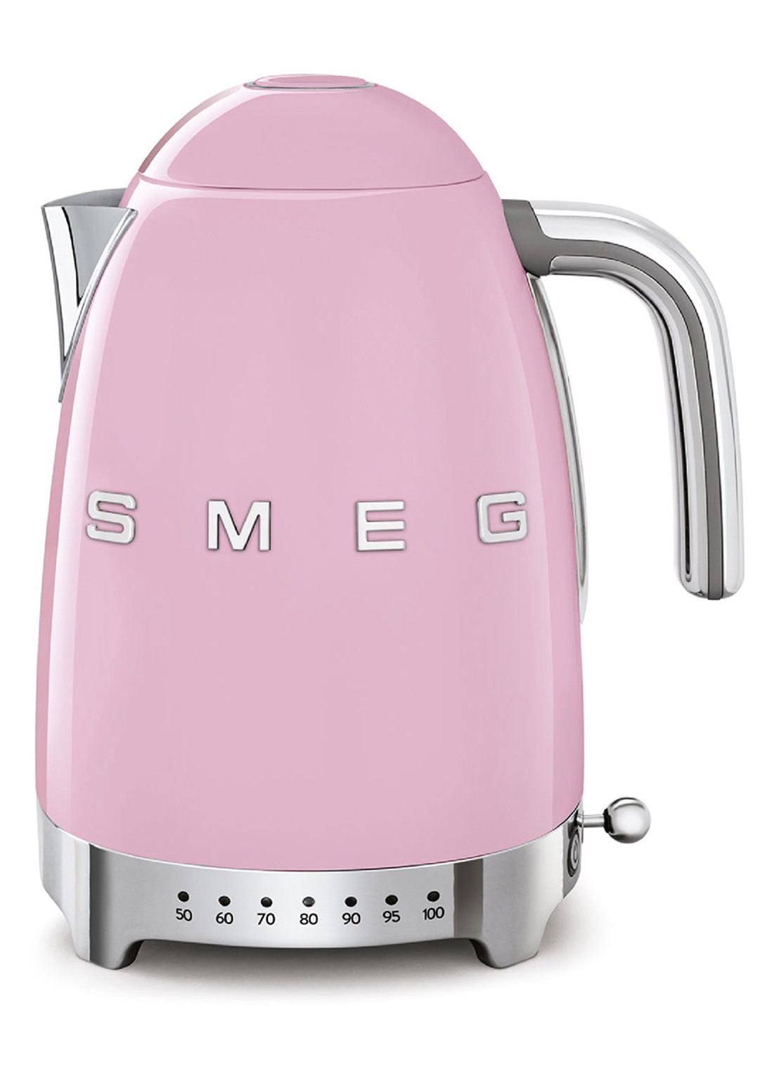 SMEG 50's style Variabele waterkoker 1,7 liter KLF04PKEU - voorkant 2 roze