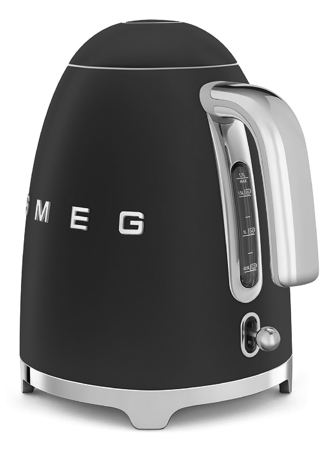 SMEG 50's Style waterkoker 1,7 liter KLF03BLMEU - achterkant 4 mat zwart