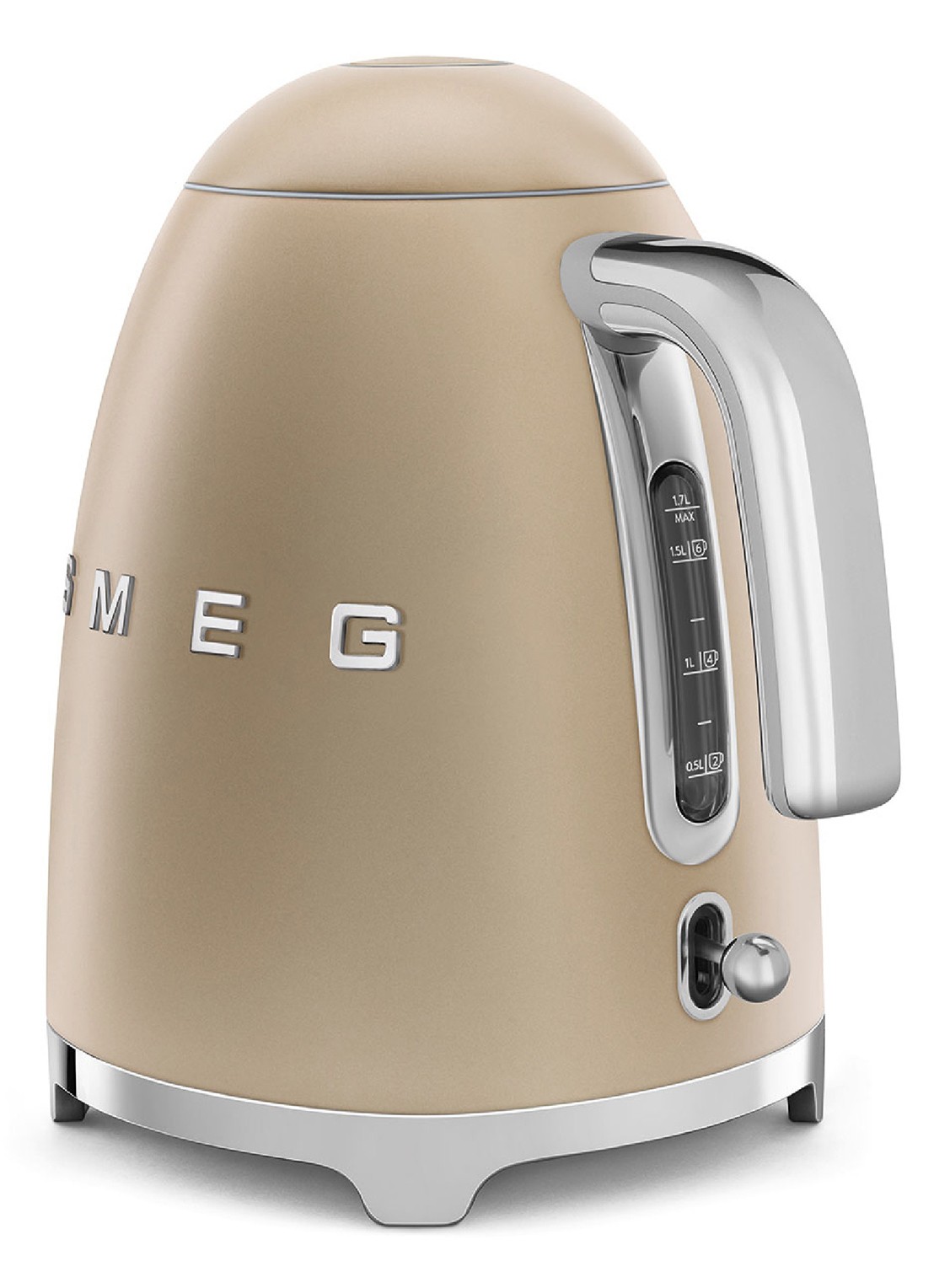 SMEG 50's Style Waterkoker 1,7 liter KLF03CHMEU - achterkant champagne