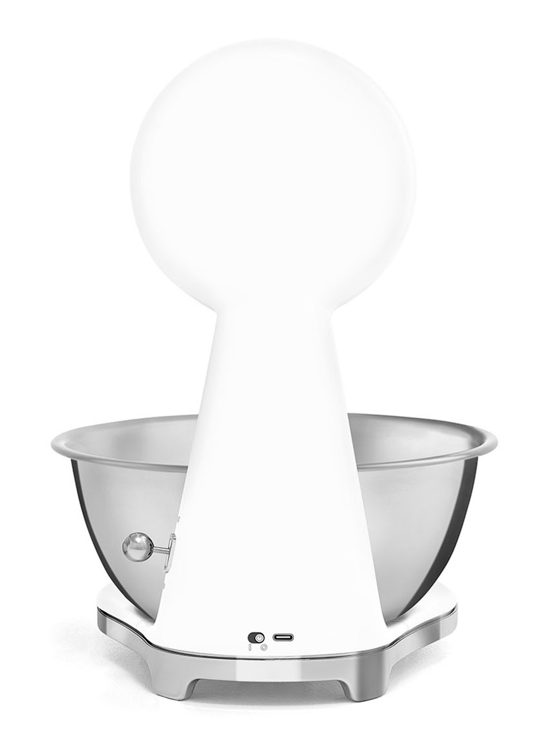 SMEG Digitale analoog keukenweegschaal - achterkant pastelblauw