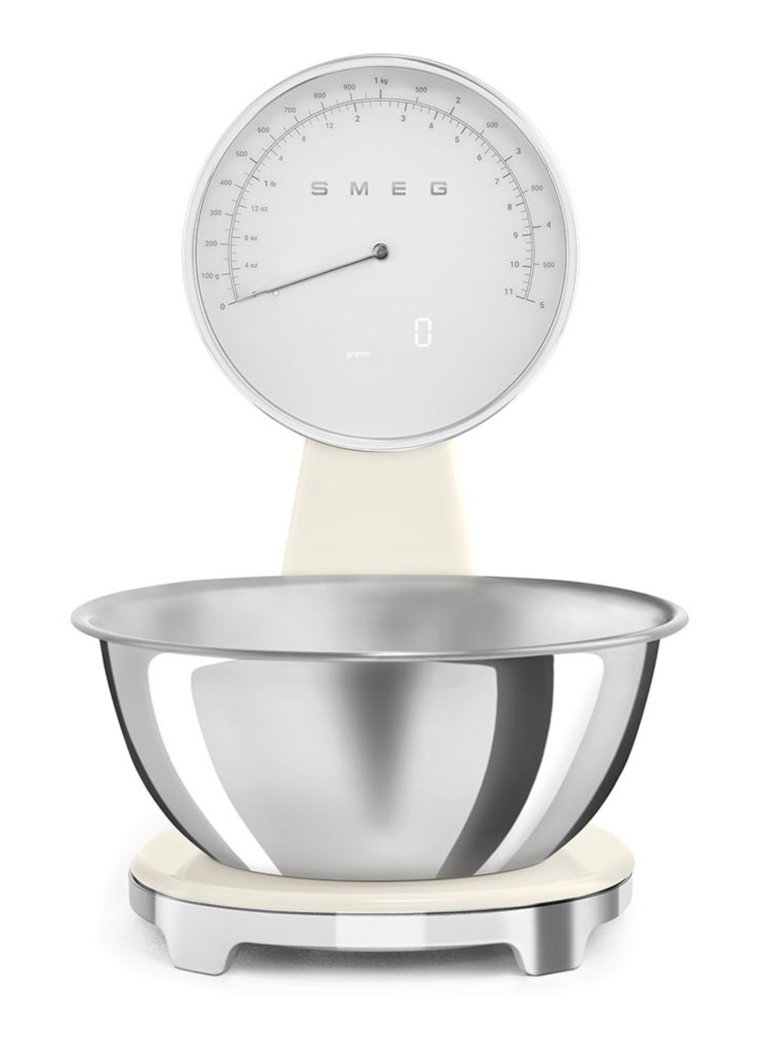 SMEG Digitale analoog keukenweegschaal - voorkant 4 beige