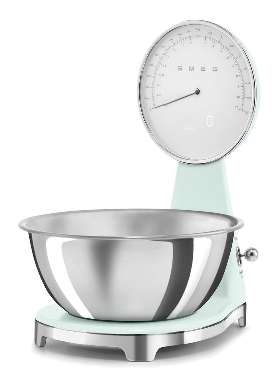 SMEG Digitale analoog keukenweegschaal - voorkant 3 mint