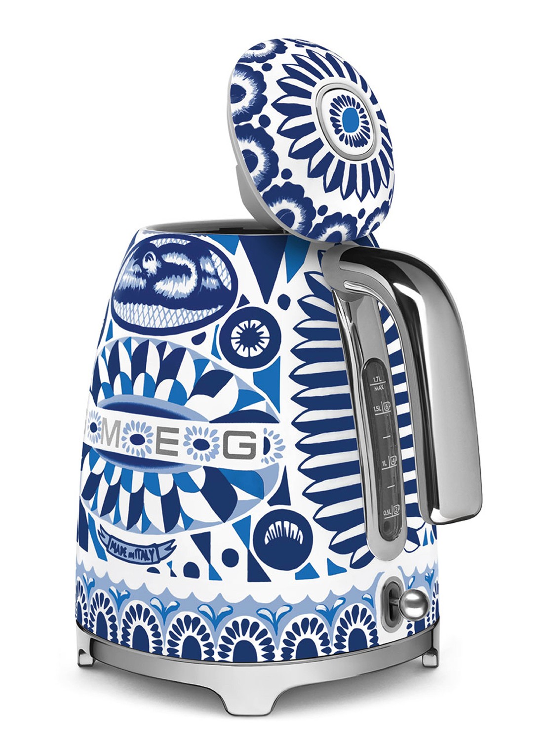 SMEG Dolce & Gabbana Blu Mediterraneo waterkoker KLF03DGBEU - achterkant 3 blu mediterraneo