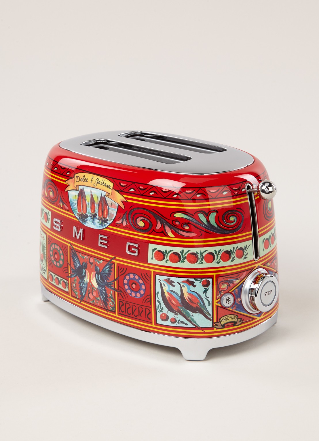 SMEG Dolce & Gabbana Sicily is my Love broodrooster 2-slots TSF01DGEU - detail sicily is my love