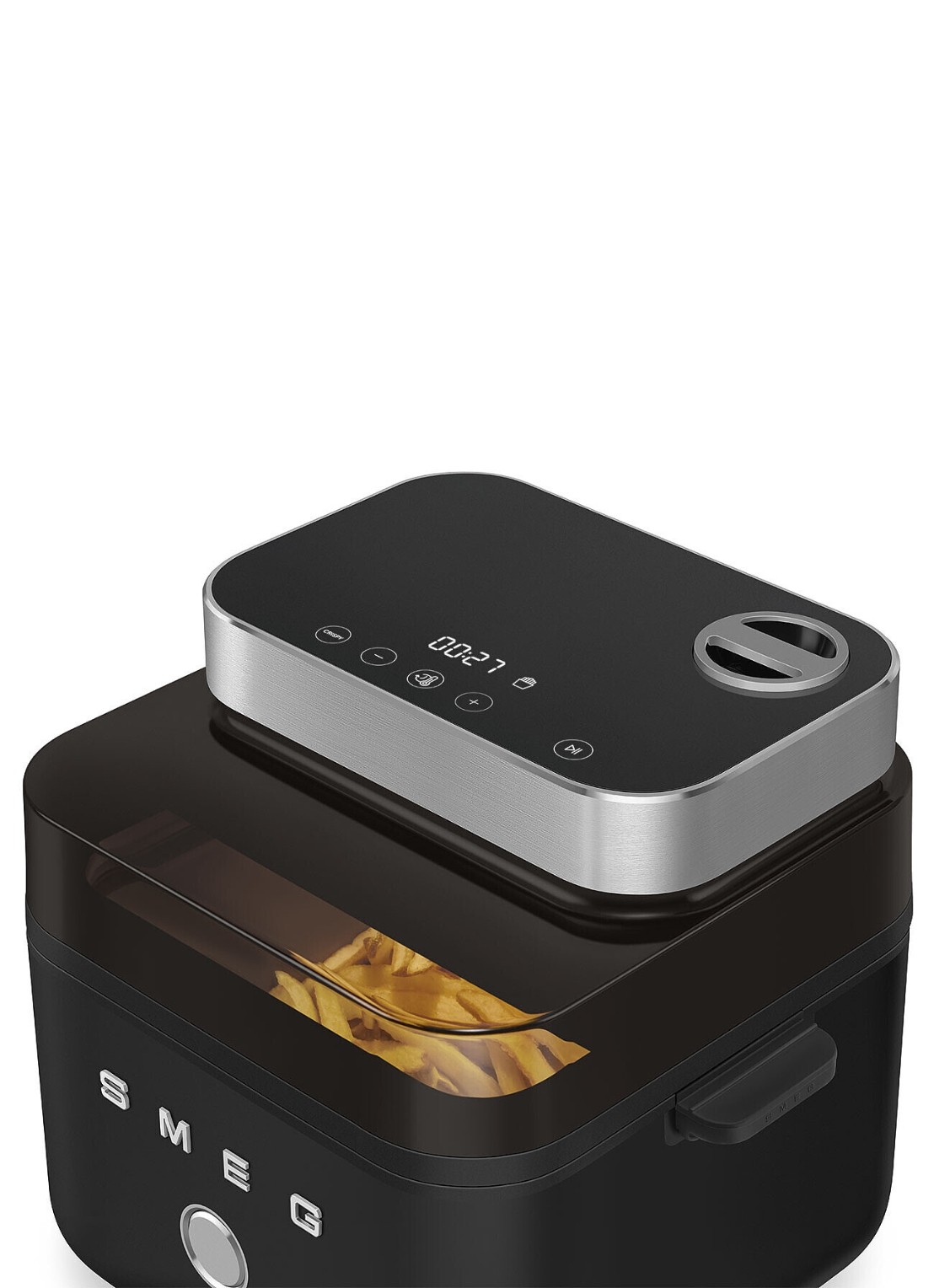 SMEG Dual Flavour airfryer 7 liter - voorkant 4 zwart