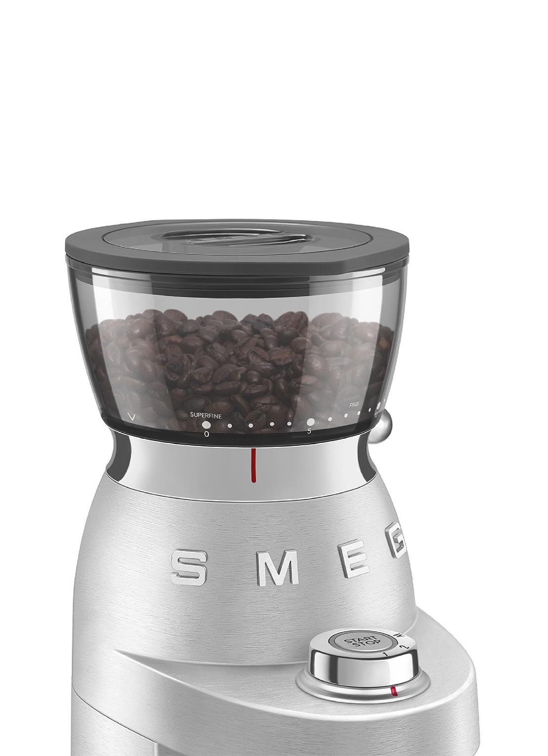 SMEG Mini Pro koffiemolen CGF02 - detail 2 zilver