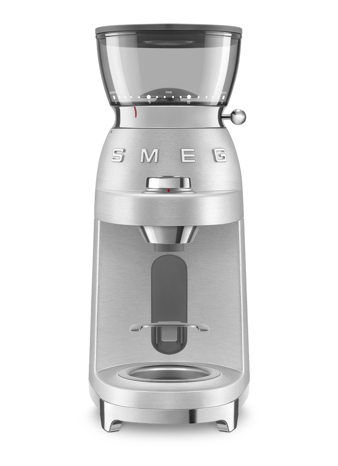 SMEG Mini Pro koffiemolen CGF02 - voorkant 3 zilver