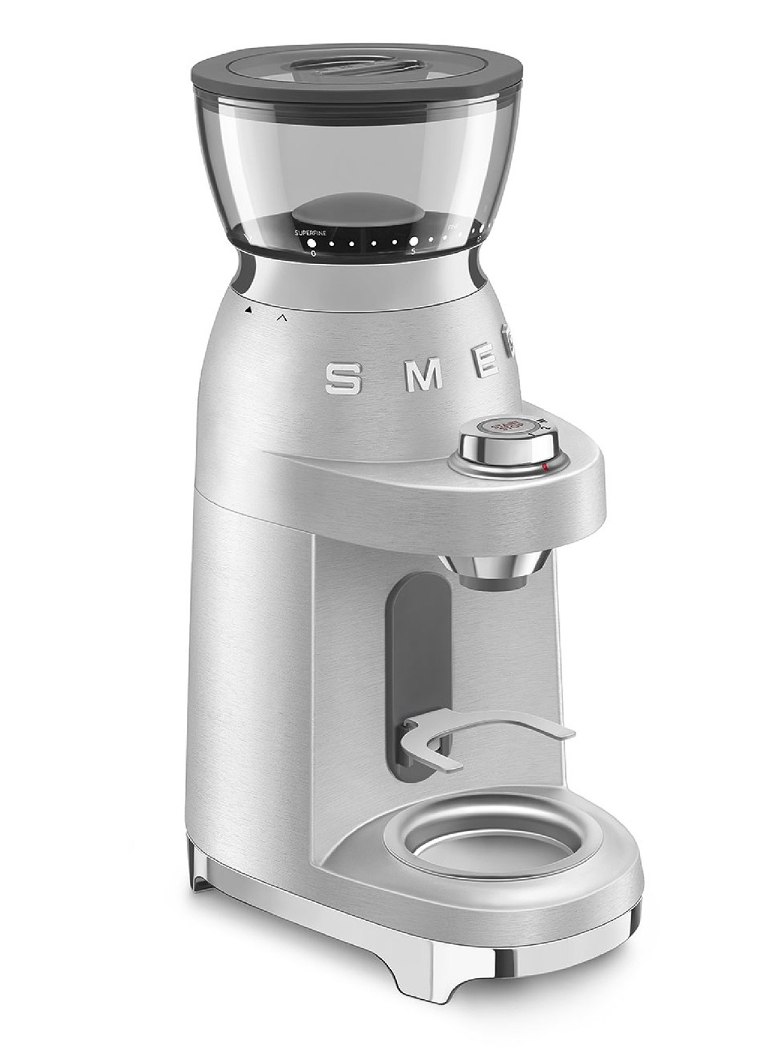 SMEG Mini Pro koffiemolen CGF02 - voorkant 4 zilver
