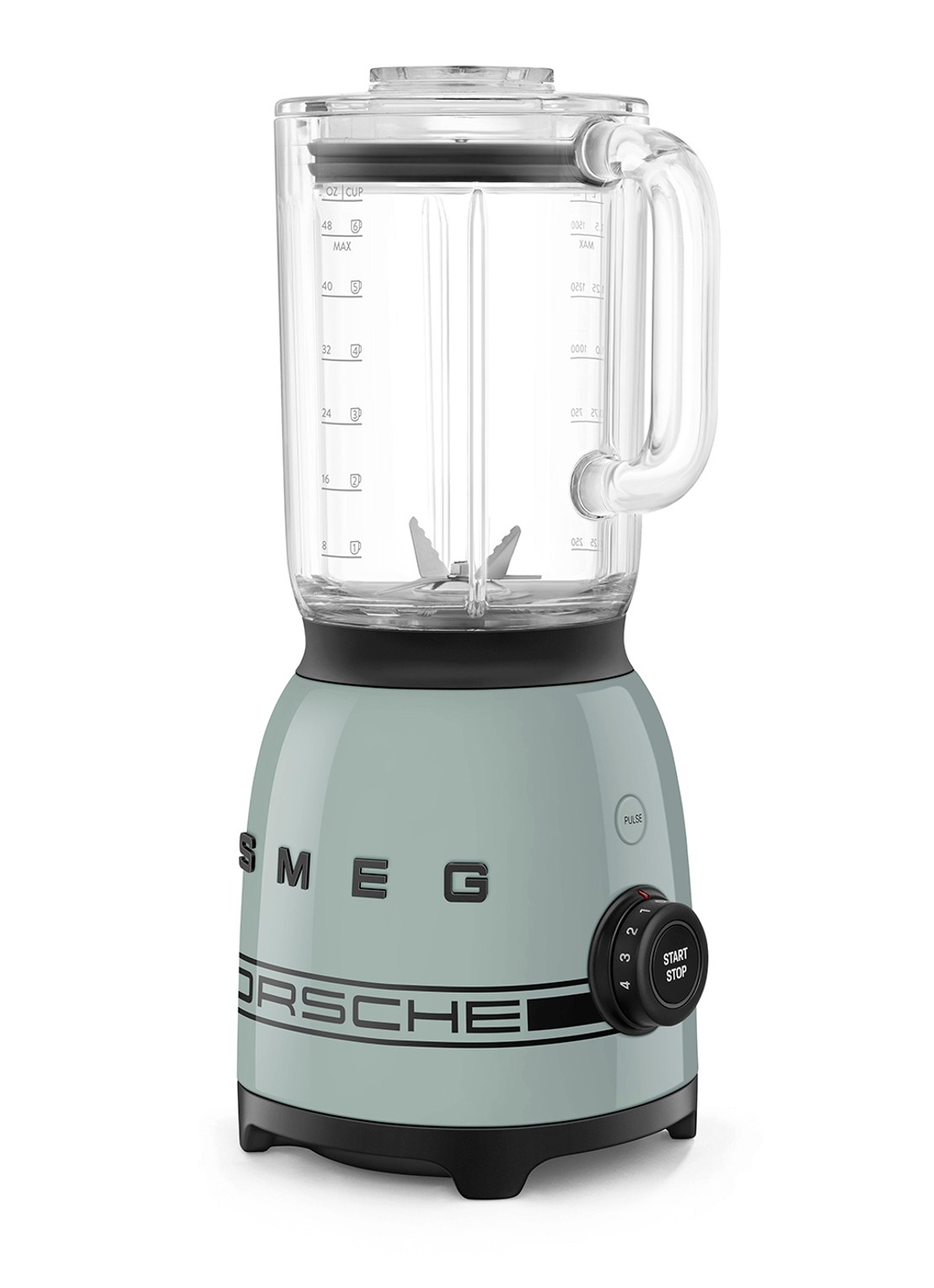 SMEG Porsche blender 1,5 liter BLF03 - voorkant 2 lindegroen