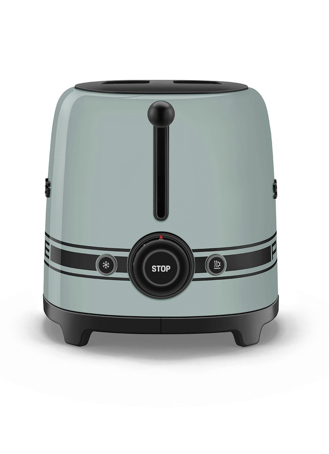SMEG Porsche broodrooster 2-slots - achterkant lindegroen