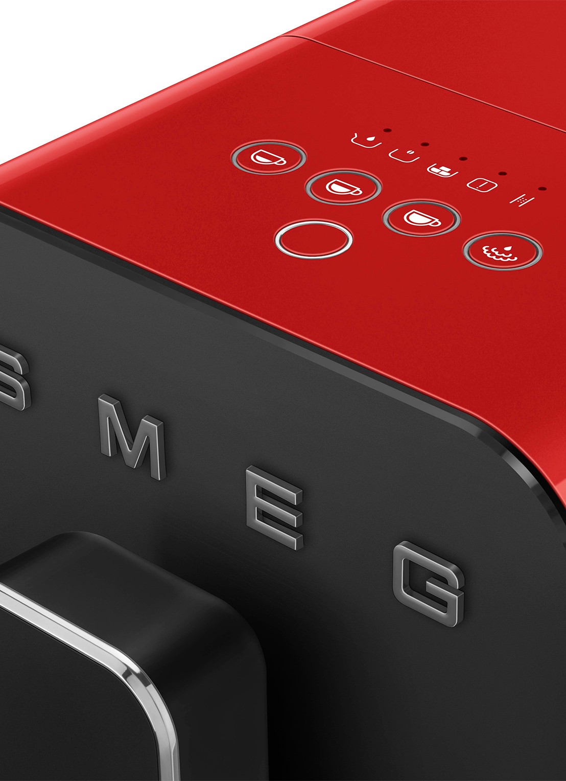 SMEG Porsche volautomatische espressomachine BCC12 - limited editon - detail 4 rood