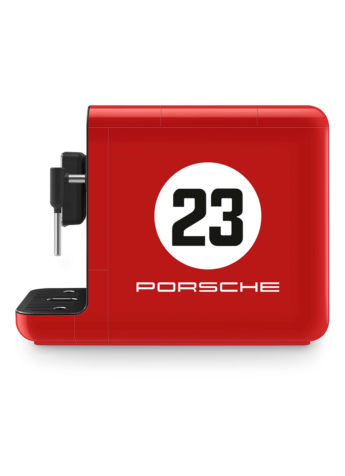 SMEG Porsche volautomatische espressomachine BCC12 - limited editon - voorkant 3 rood