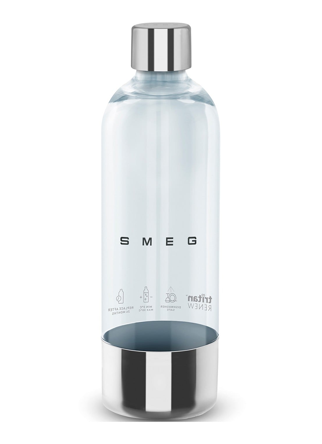SMEG Waterfles voor Bruiswatertoestel 1 liter SKC01 - voorkant transparant