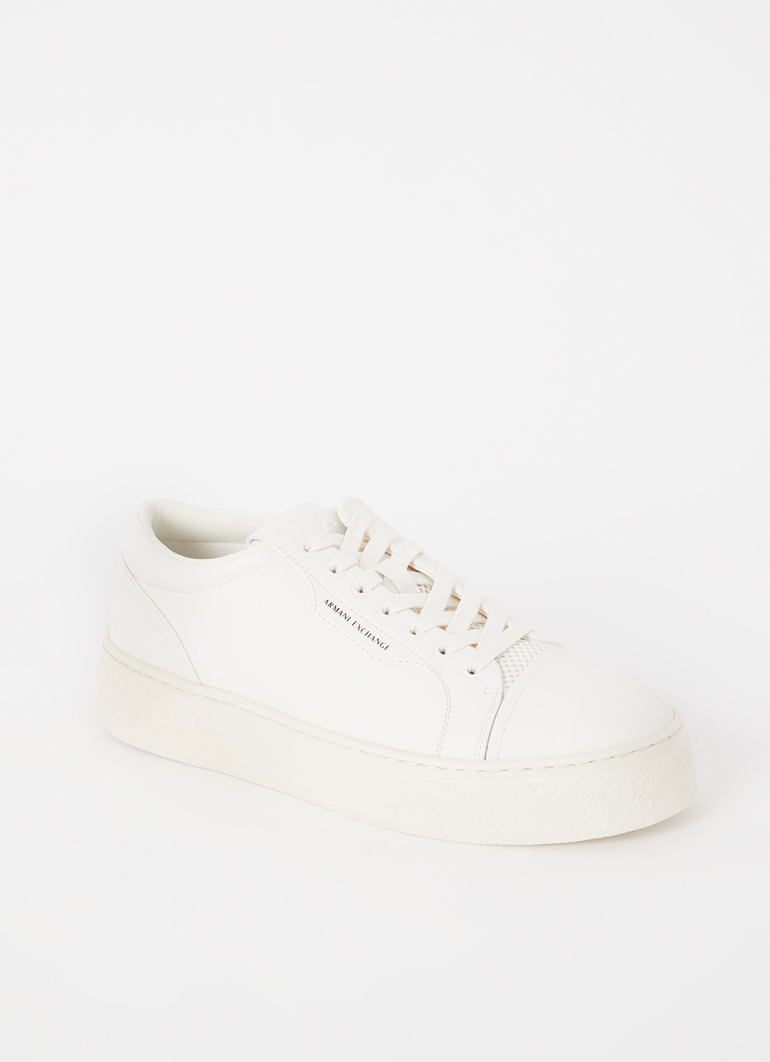 Sneaker met logo - voorkant 5 gebroken wit