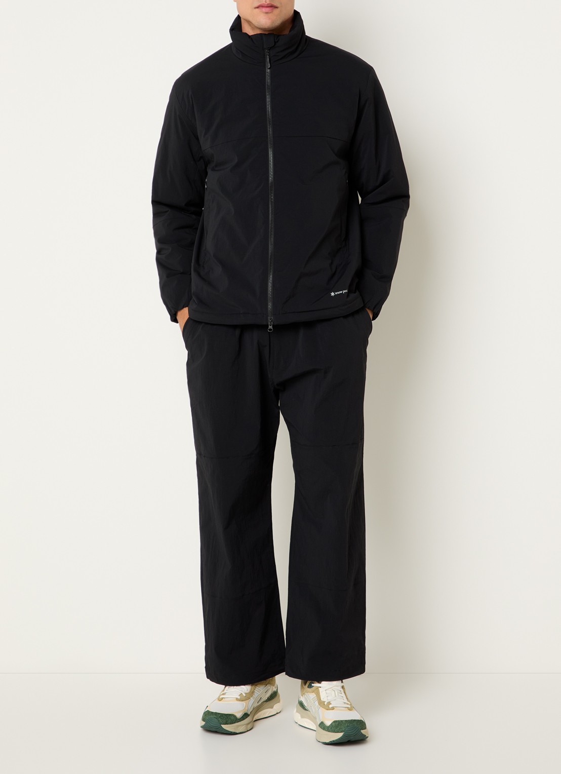 Snow Peak Softshell jack met steekzakken - voorkant 2 zwart
