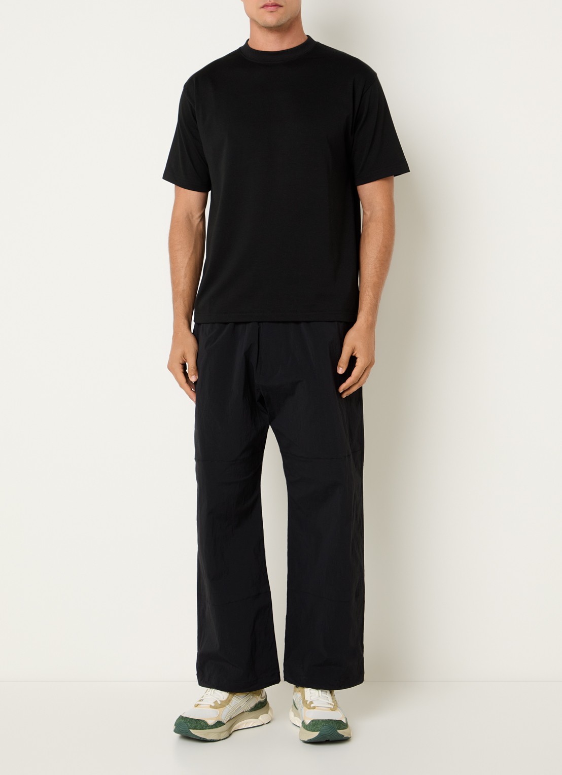 Snow Peak Wide fit broek met steekzakken - voorkant 2 zwart