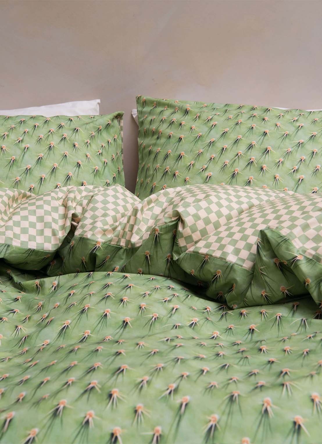 Snurk Cozy Cactus denkbedovertrek van  katoen - inclusief kussensloop - detail 6 groen