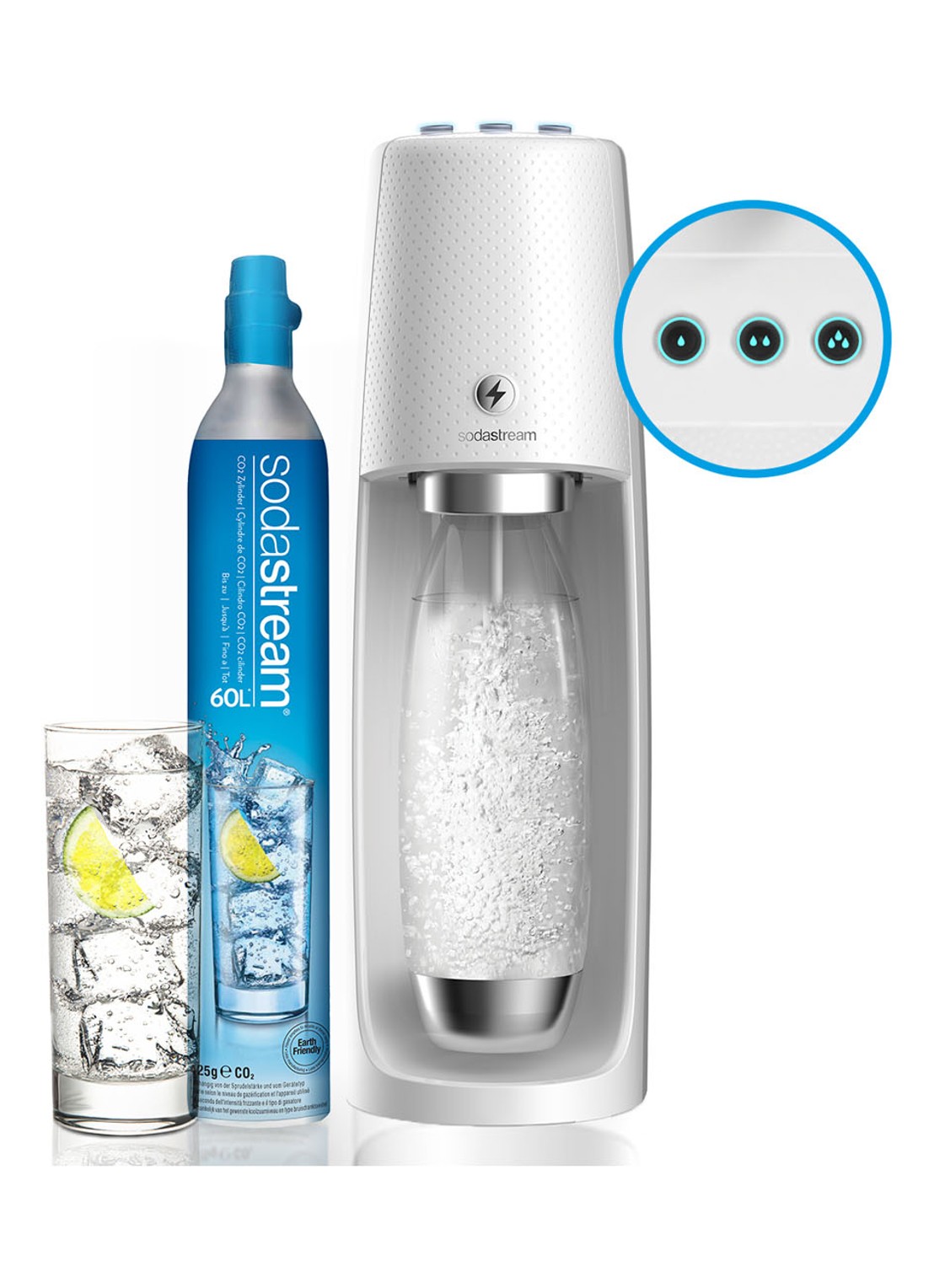 SodaStream Spirit One Touch bruiswatermaker - voorkant 6 wit