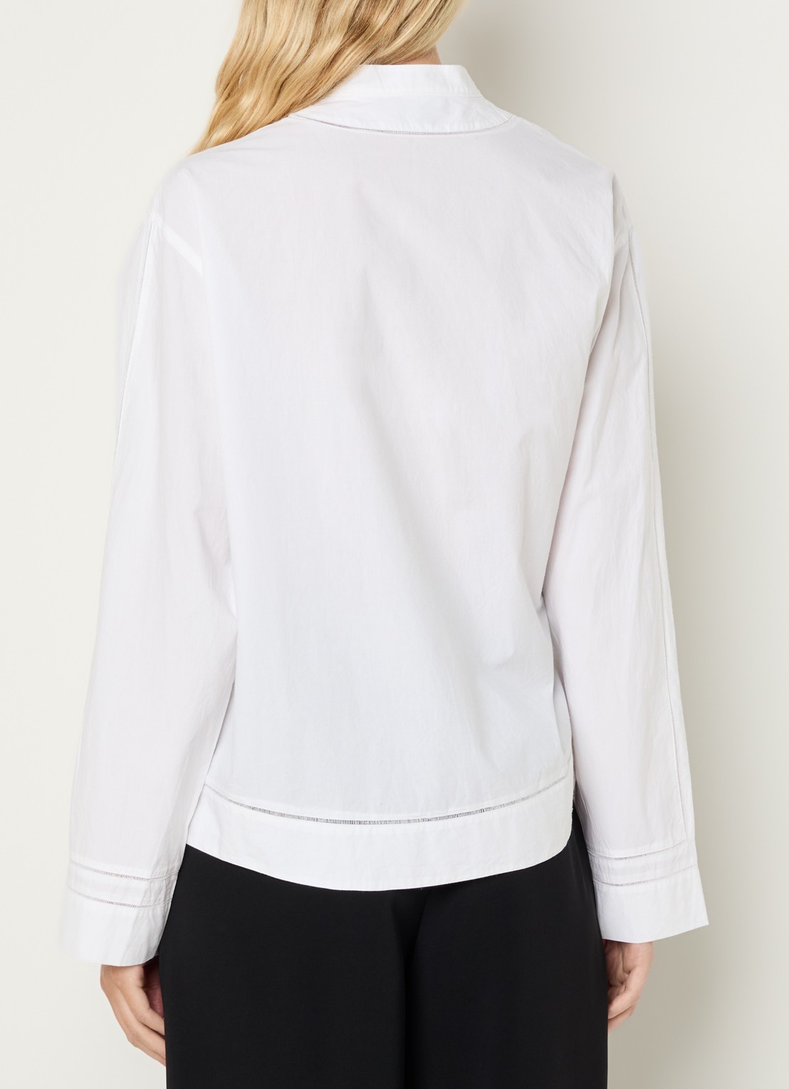 Soeur Lorraine blouse met opstaande kraag - achterkant 4 wit