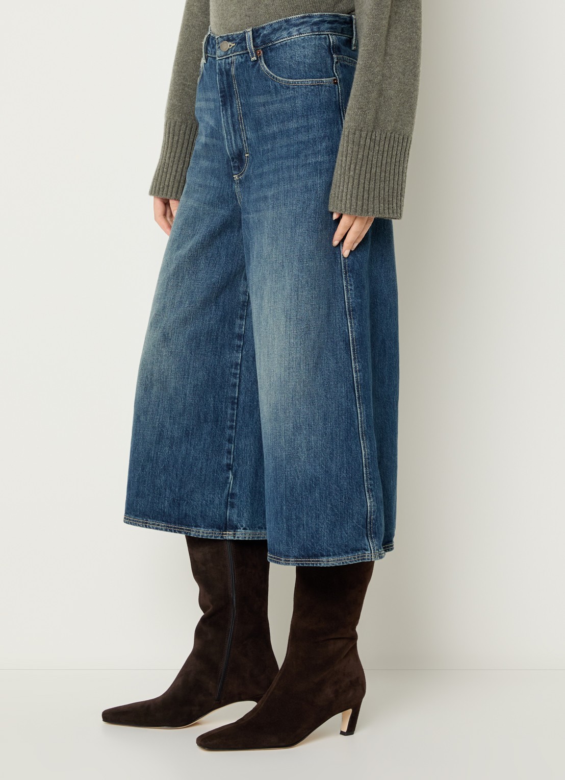 Soeur Lyse high waist wide fit korte broek van denim  - detail 2 jeans