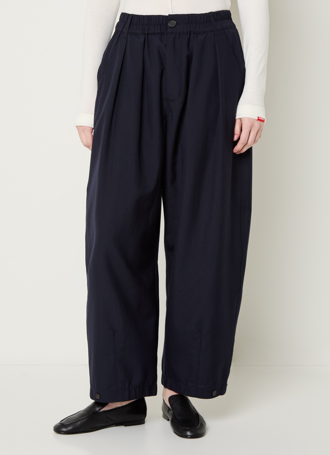 Soeur Vernon high waist balloon fit broek met steekzakken - detail 2 indigo